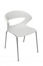 Taurus Chairs. Stackable. Chrome Legs. Plastic Shell